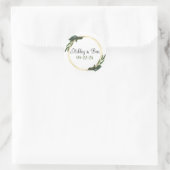 Personalisierte Hochzeitshülle oder Günstige Aufkl Runder Aufkleber (Tasche)