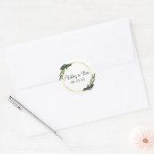 Personalisierte Hochzeitshülle oder Günstige Aufkl Runder Aufkleber (Umschlag)