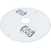 Personalisierte Hochzeitsidee Polyester Weihnachtsbaumdecke (Schrägansicht)