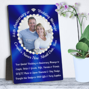 Personalisierte Hochzeitsjubiläums-Geschenke oder Fotoplatte