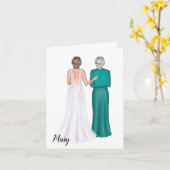 Personalisierte Hochzeitskarte für Schwiegermutter Karte (Gelbe Blume)