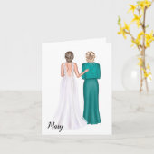 Personalisierte Hochzeitskarte für Schwiegermutter Karte (Gelbe Blume)