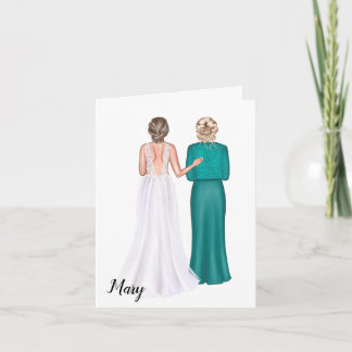 Personalisierte Hochzeitskarte für Schwiegermutter Karte