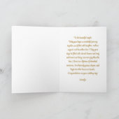 personalisierte Hochzeitskarte "Golden Rings & Blo Karte (Innenseite)