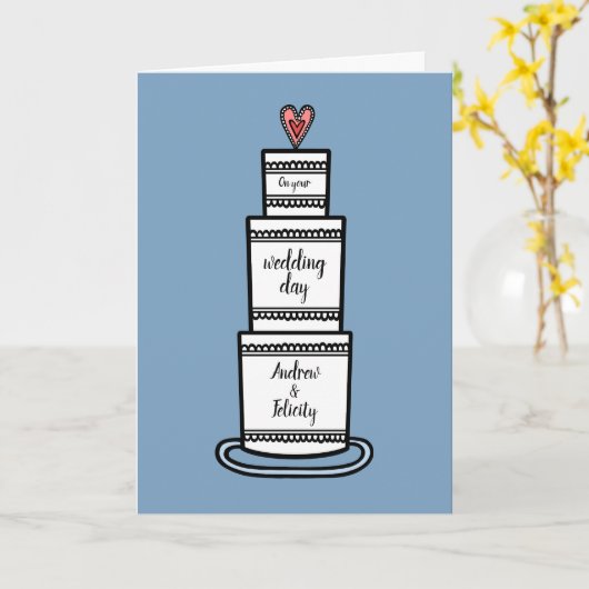 Personalisierte Hochzeitskarte Karte (Gelbe Blume)