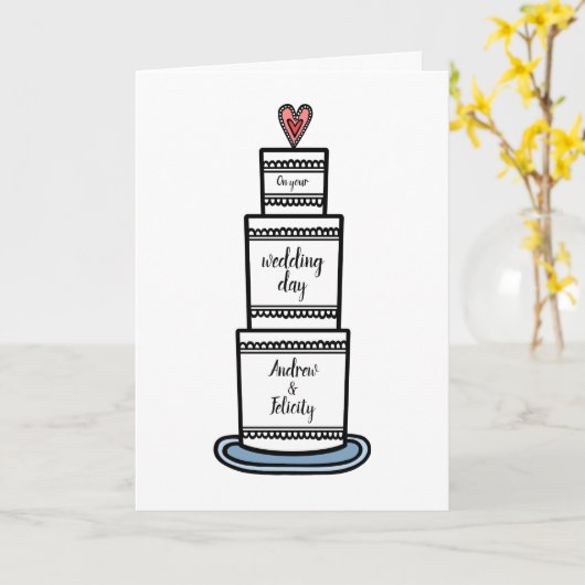 Personalisierte Hochzeitskarte Karte (Gelbe Blume)