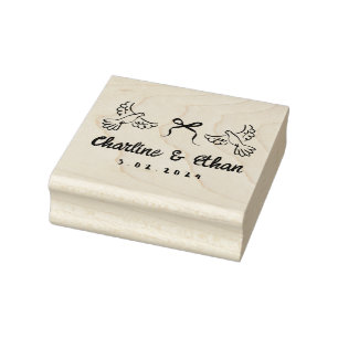 Personalisierte Hochzeitskautschuk-Briefmarke mit  Gummistempel