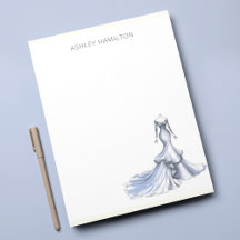 Personalisierte Hochzeitskleidung Blue Note Card