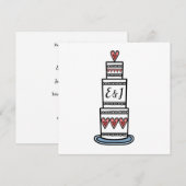 Personalisierte Hochzeitskuchen Einladung (Vorne/Hinten)