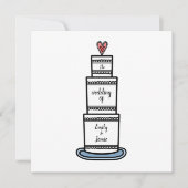 Personalisierte Hochzeitskuchen Einladung (Vorderseite)