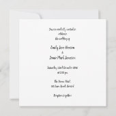 Personalisierte Hochzeitskuchen Einladung (Rückseite)