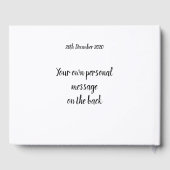 Personalisierte Hochzeitskuchen Gästebuch (Rückseite)