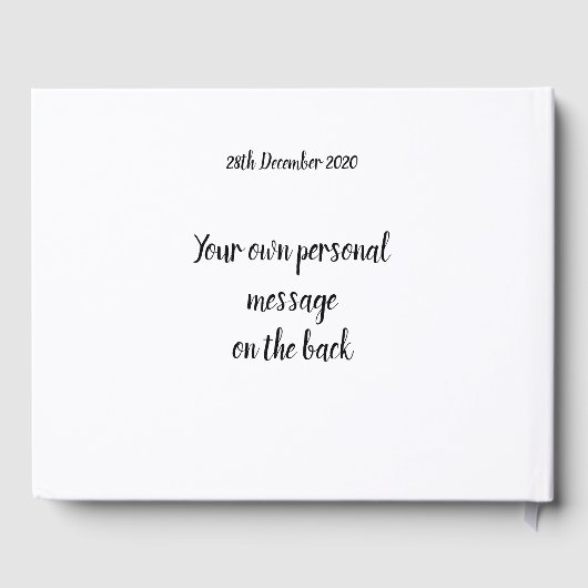 Personalisierte Hochzeitskuchen Gästebuch (Rückseite)