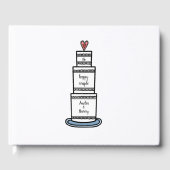 Personalisierte Hochzeitskuchen Gästebuch (Vorderseite)