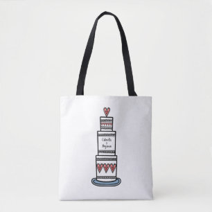 Personalisierte Hochzeitskuchen Tasche