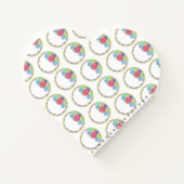 Personalisierte Hochzeitskuchenbride Groom Floral Notizbuch (Rückseite)