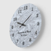 Personalisierte Hochzeitskunst Große Wanduhr (Winkel)