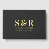 Personalisierte Hochzeitsmonogramm Gästebuch (Vorderseite)