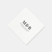 Personalisierte Hochzeitsmonogramm-Initialen für P Serviette (Ecke)