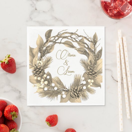 Personalisierte Hochzeitsnapkins Serviette (Beispiel)