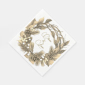 Personalisierte Hochzeitsnapkins Serviette (Ecke)