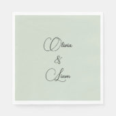 Personalisierte Hochzeitsnapkins Serviette (Vorderseite)