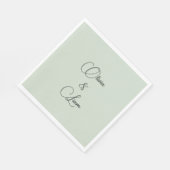 Personalisierte Hochzeitsnapkins Serviette (Ecke)