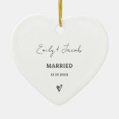 Personalisierte Hochzeitspaare Verlobung Verheirat Keramik Ornament (Vorne)