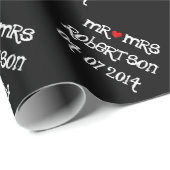 Personalisierte Hochzeitspapiere Geschenkpapier (Rolleneckpunkt)