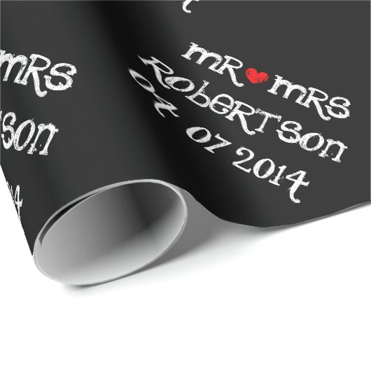 Personalisierte Hochzeitspapiere Geschenkpapier (Rolleneckpunkt)