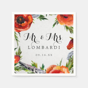 Personalisierte Hochzeitspapiere Napkin Serviette