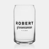 Personalisierte Hochzeitsparty Bachelor Party Dosenglas (Vorderseite)