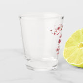 Personalisierte Hochzeitsparty-Brille Schnapsglas (Links)