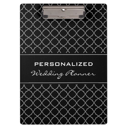 Personalisierte Hochzeitsplaner-Zwischenablage | e Klemmbrett (Vorderseite)