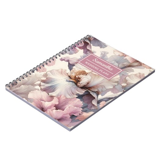 Personalisierte Hochzeitsplanung mit elegantem Ros Notizblock (Linke Seite)