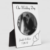 Personalisierte Hochzeitsplattform für Schwarz und Fotoplatte (Seite)