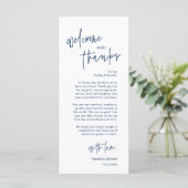 Personalisierte Hochzeitsplatz-Karten Dankeschön-K Programm (Stehend Vorderseite)