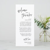 Personalisierte Hochzeitsplatz-Karten Dankeschön-K Programm (Stehend Vorderseite)
