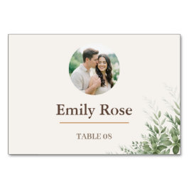 Personalisierte Hochzeitsplatzkarte Rustikale Bota Tischnummer