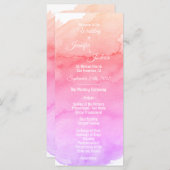 Personalisierte Hochzeitsprogramme in Aquarellfarb Programm (Vorne/Hinten)