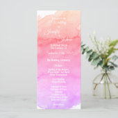 Personalisierte Hochzeitsprogramme in Aquarellfarb Programm (Stehend Vorderseite)