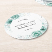 Personalisierte Hochzeitspur Napkins Papierplatte Runder Pappuntersetzer (Angewinkelt)