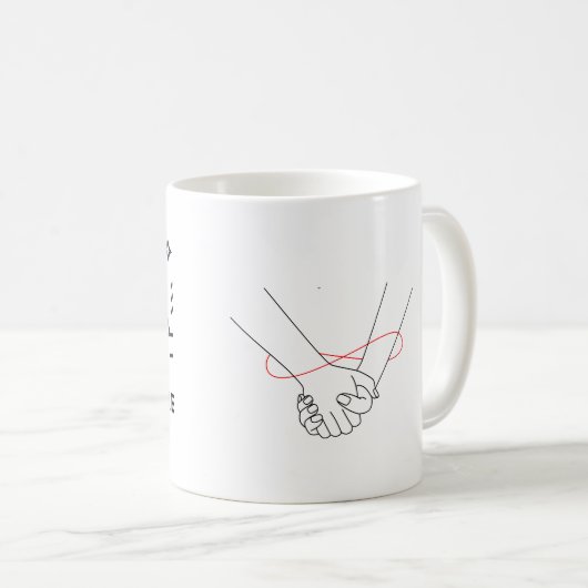 Personalisierte Hochzeitsreise-Camping-Tasse, Gesc Kaffeetasse (VorderseiteRechts)