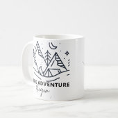 Personalisierte Hochzeitsreise-Camping-Tasse, Gesc Kaffeetasse (Vorderseite Links)