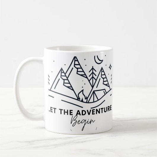 Personalisierte Hochzeitsreise-Camping-Tasse, Gesc Kaffeetasse (Links)