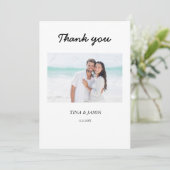 Personalisierte Hochzeitsreise Dankeschön-Karte Dankeskarte (Stehend Vorderseite)