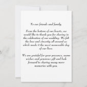 Personalisierte Hochzeitsreise Dankeschön-Karte Dankeskarte (Rückseite)