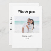 Personalisierte Hochzeitsreise Dankeschön-Karte Dankeskarte (Vorne/Hinten)