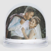 Personalisierte Hochzeitsschneedecke mit Ihrem Fot Schneekugeln (Vorderseite)