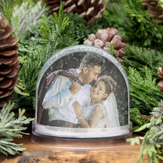 Personalisierte Hochzeitsschneedecke mit Ihrem Fot Schneekugeln (Winter)